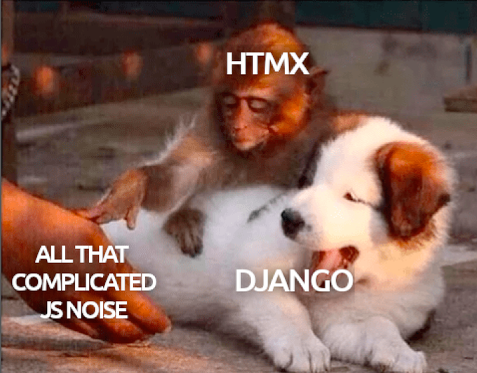 Django riding htmx refusing all that complicated JS noise